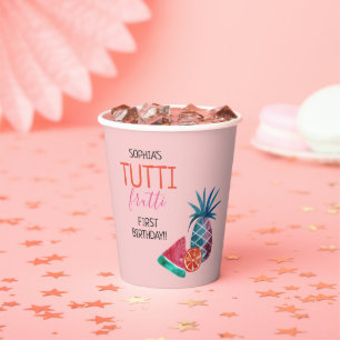 Tutti Frutti Child's Geburtstagsparty Paper Cup Pappbecher