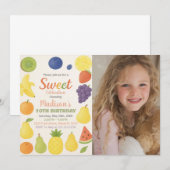 Tutti Frutti Einladung zum Geburtstag (Vorne/Hinten)