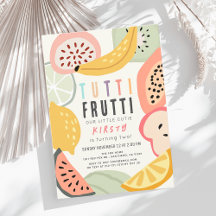 Tutti Frutti farbenfrohe Frucht 2. Geburtstag