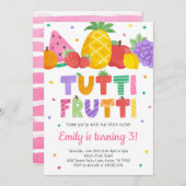 Tutti Frutti Früchte Geburtstagsfeier Einladung (Vorne/Hinten)