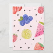 Tutti Frutti Fruit 1. 3. 4. 7. 9. Einladung (Rückseite)