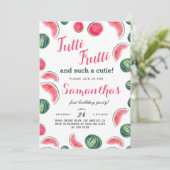 Tutti Frutti Fruit Birthday Einladung (Stehend Vorderseite)