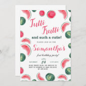 Tutti Frutti Fruit Birthday Einladung (Vorne/Hinten)