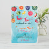 Tutti Frutti Fruit Birthday Einladung (Stehend Vorderseite)