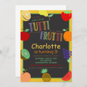 Tutti Frutti Fruit Birthday Einladung (Vorne/Hinten)
