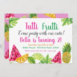 Tutti Frutti - Fruit Geburtstagsparty Einladung