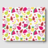 Tutti Frutti Fun Geburtstag tropisches Fruchtmuste Gästebuch (Rückseite)