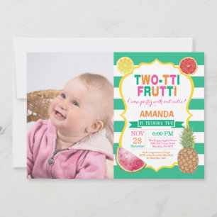 Tutti Frutti Geburtstagseinladung 2. Geburtstag Einladung