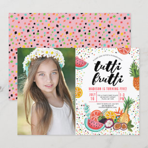 Tutti Frutti   Geburtstagsfeier   Foto-Einladung Einladung