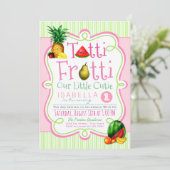 Tutti Frutti Geburtstagsparty Einladung (Stehend Vorderseite)