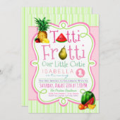 Tutti Frutti Geburtstagsparty Einladung (Vorne/Hinten)