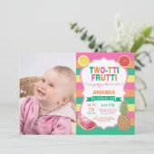 Tutti Frutti Geburtstagsparty Einladung 2. Geburts (Stehend Vorderseite)