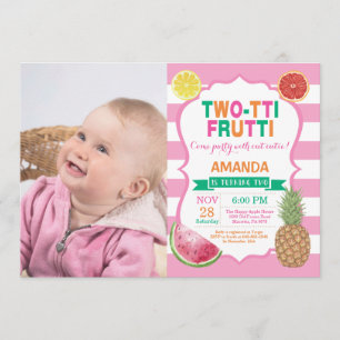 Tutti Frutti Geburtstagsparty Einladung 2. Geburts