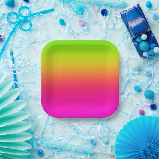 Tutti Frutti Gradient Pappteller (Party)