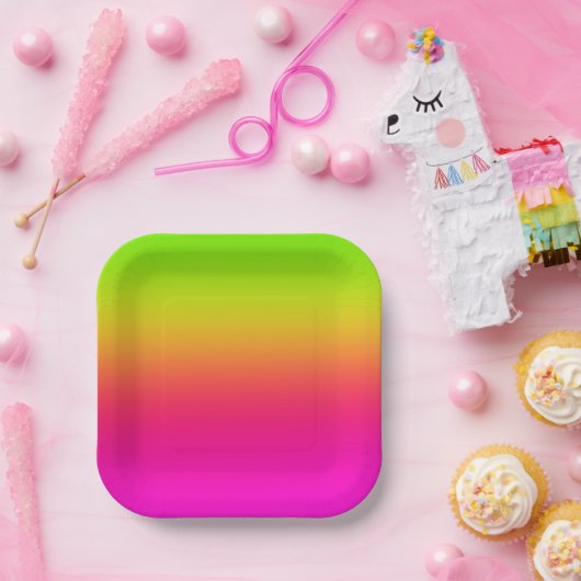 Tutti Frutti Gradient Pappteller (Party)