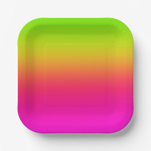 Tutti Frutti Gradient Pappteller (Vorderseite)