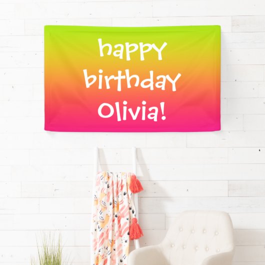 Tutti Frutti Gradient Personalisiert Banner (Insitu)