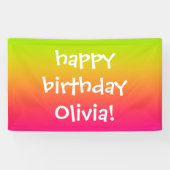 Tutti Frutti Gradient Personalisiert Banner (Horizontal)