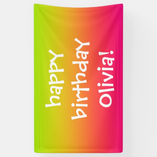 Tutti Frutti Gradient Personalisiert Banner (Vertikal)