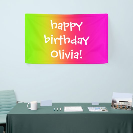 Tutti Frutti Gradient Personalisiert Banner (Messeveranstaltung)