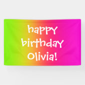 Tutti Frutti Gradient Personalisiert Banner (Horizontal)