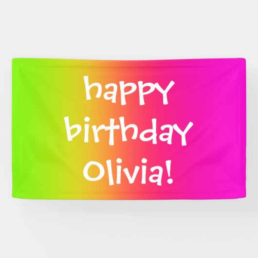 Tutti Frutti Gradient Personalisiert Banner (Horizontal)