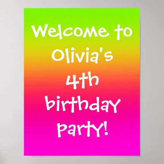 Tutti Frutti Gradient Personalisiert Poster (Vorne)