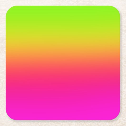 Tutti Frutti Gradient Rechteckiger Pappuntersetzer (Vorderseite)