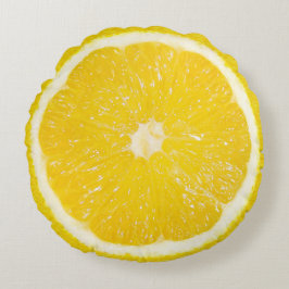 Tutti Frutti Lemon Rundes Kissen