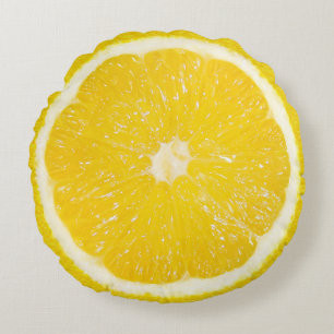 Tutti Frutti Lemon Rundes Kissen