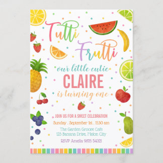 Tutti Frutti | Obst Party Geburtstag Einladung