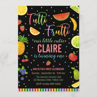 Tutti Frutti| Obst Party Geburtstag Einladung