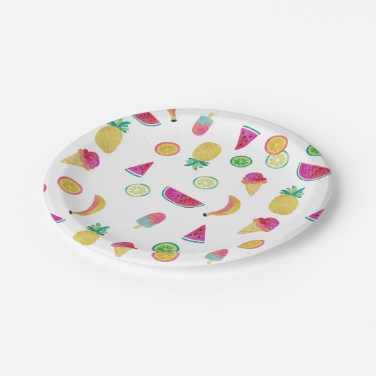 Tutti Frutti Paper Tellers Pappteller (Schrägansicht)