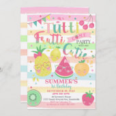 Tutti Frutti Party Einladung - Einladung Obst (Vorne/Hinten)