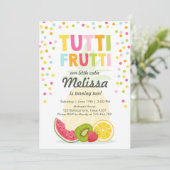 Tutti frutti Party laden Tutti frutti Geburtstag e Einladung (Stehend Vorderseite)