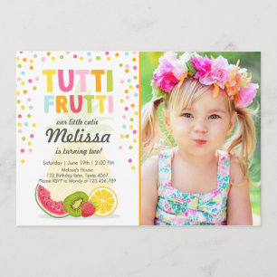 Tutti frutti Party laden Tutti frutti Geburtstag Einladung