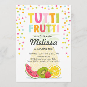 Tutti frutti Party laden Tutti frutti zum Geburtst Einladung