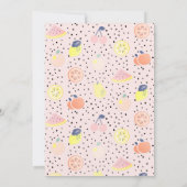 Tutti Frutti Pastel Frucht 2. Geburtstag Einladung (Rückseite)