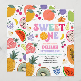 Tutti Frutti Tropical Summer Sweet One Birthday Einladung