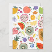 Tutti Frutti Tropical Summer Two Sweet Birthday Einladung (Rückseite)