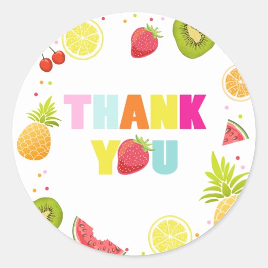 Tutti frutti Umschlag Aufkleber Aufkleber Danke Ta (Vorderseite)