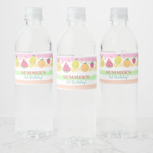 Tutti Frutti Wasserflaschen Labels Sommer Wasserflaschenetikett (Flaschen)
