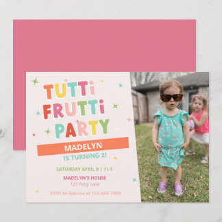 Tutti Frutti zum Geburtstag Einladung für Mädchen