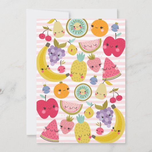 Tuttifrutti 2. Geburtstag Einladung (Rückseite)