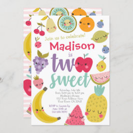 Tuttifrutti 2. Geburtstag Einladung