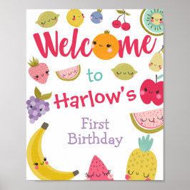 Tuttifrutti Begrüßungszeichen Poster