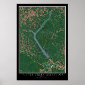 Tuttle Creek Reservoir Kansas Satellite Poster Kar (Vorne)