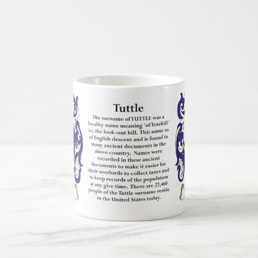 Tuttle Familien-Wappen Tasse (Mittel)