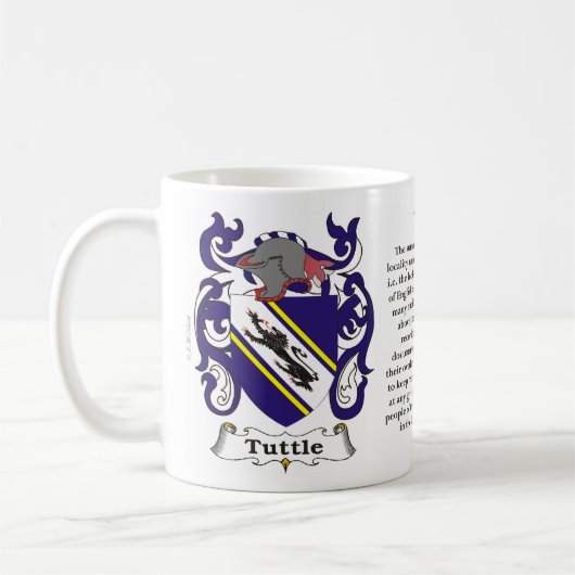Tuttle Familien-Wappen Tasse (Links)
