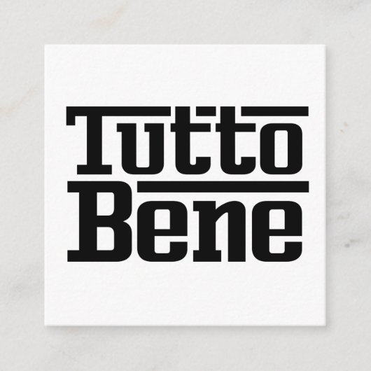 Tutto Bene Begleitkarte (Vorderseite)